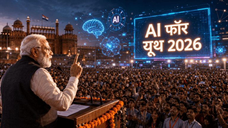 PM Modi Independence Day 2026 speech announcing free AI training for 1 crore youth