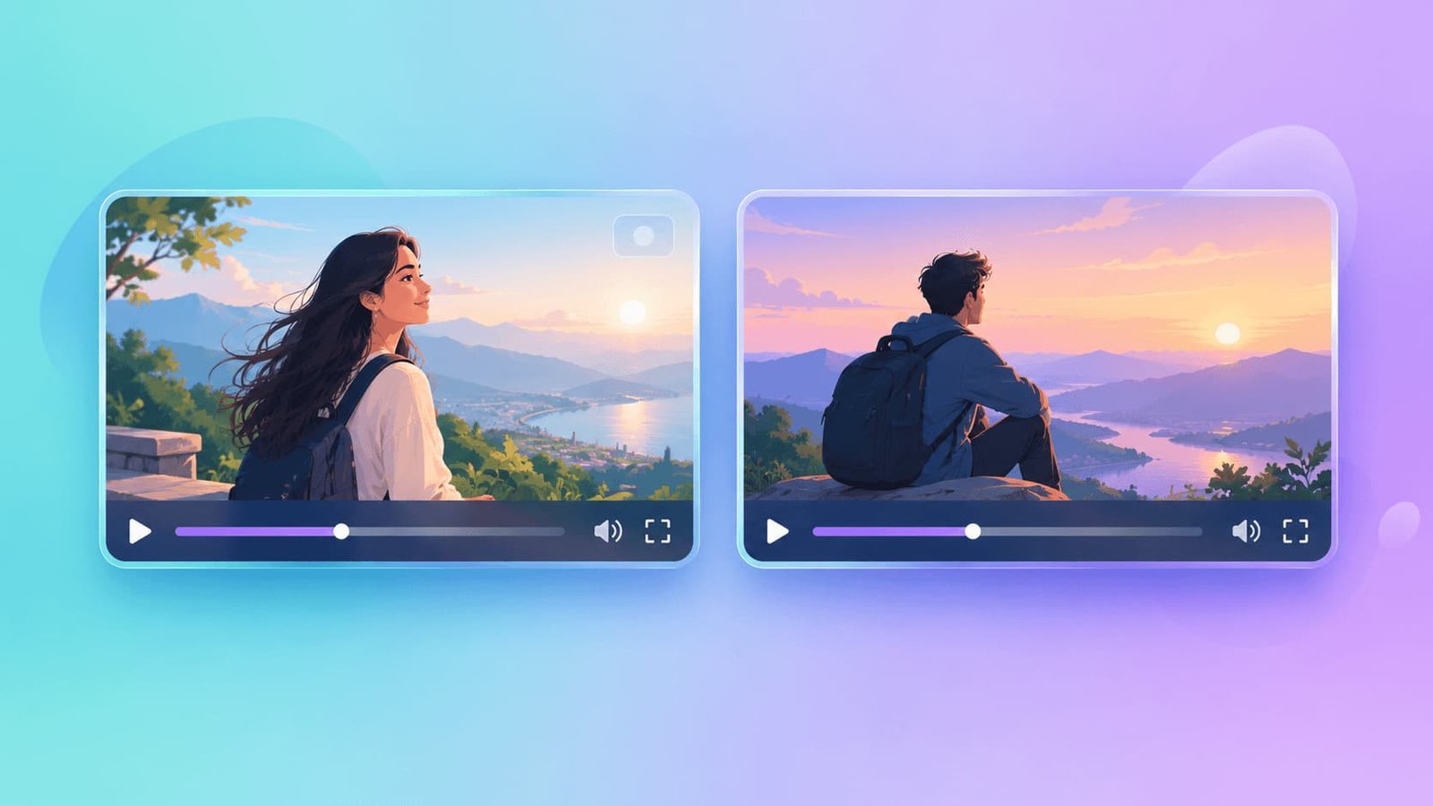 AI video clip ka watermark wala aur bina watermark wala frame side by side