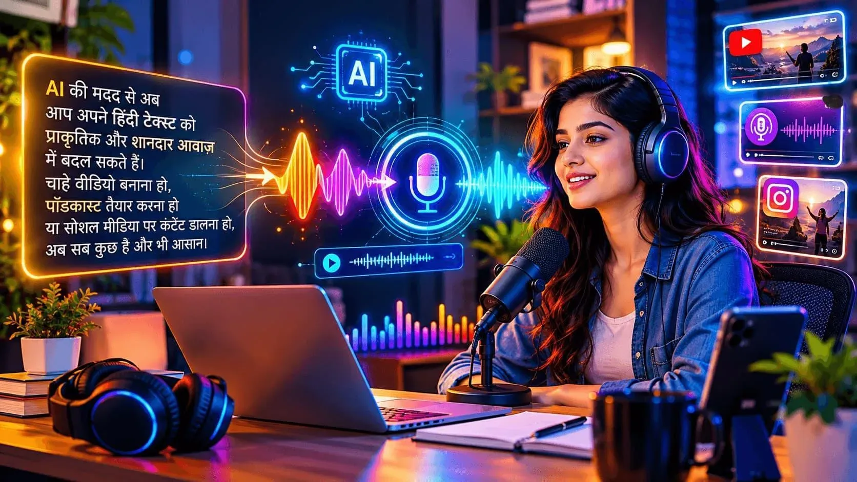 Testing Hindi AI voice quality before using a voiceover in videos