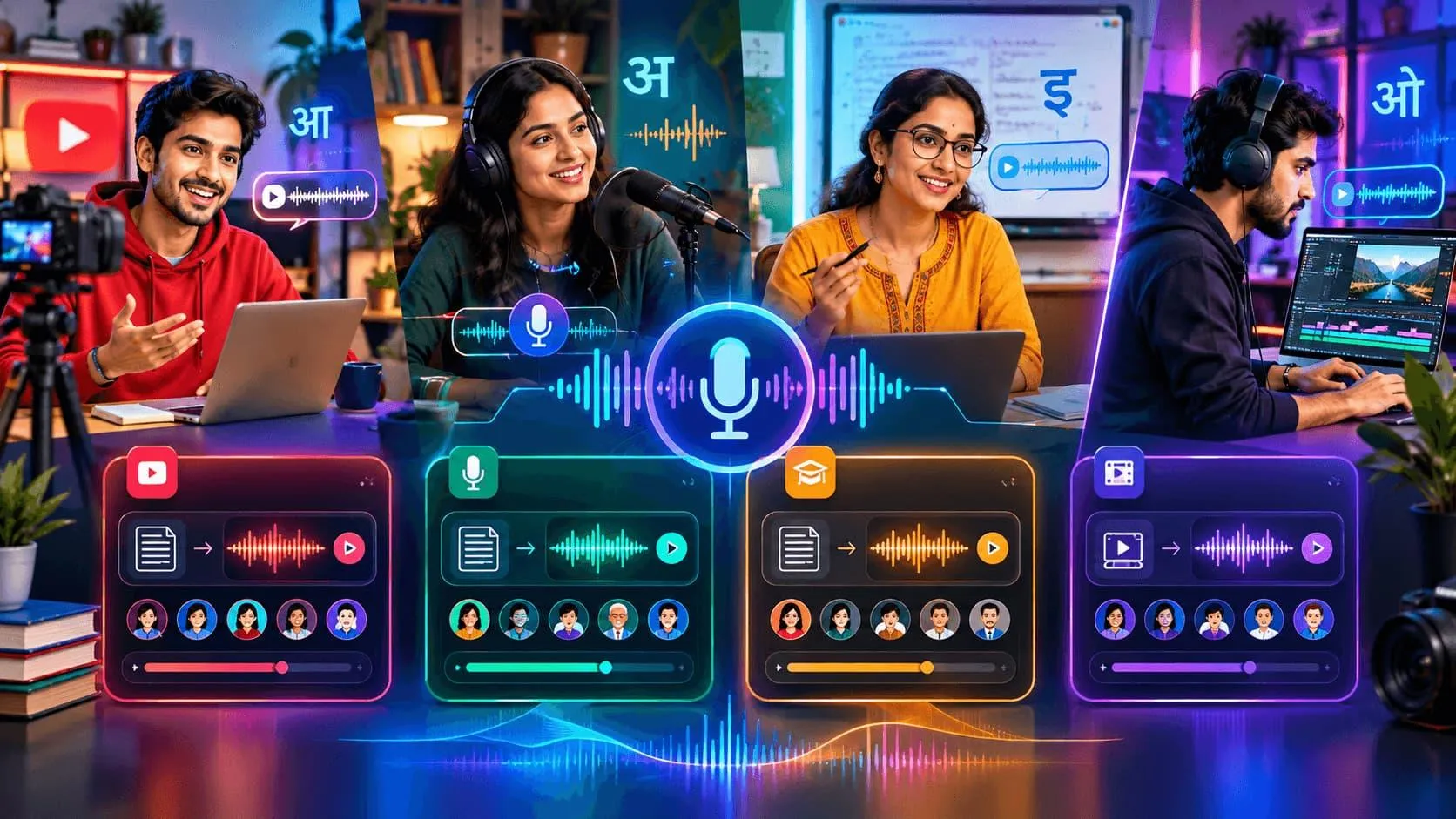 ElevenLabs AI voice generator for natural Hindi narration